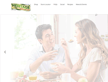 Tablet Screenshot of heritagehealthfood.com